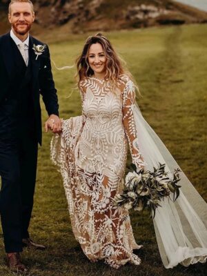 Suknia ślubna Boho Biel Poranka
