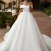 SoDigne Modern Simple Satin Wedding Dress Off the Shoulder Sexy V Neck Customized Plus Size Dubai Elegant Vestidos De Novia 6 H656d2504375846c68f72f4f2acf79d42i Cropped