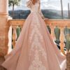 SoDigne Satin Wedding Dress Lace Appliques V-Neck A-Line Long Sleeves Princess Bridal Dress Elegant Wedding Gowns Customized 7 Hdd8ca8bd2c004a62b51ef5edc598dacfK Cropped