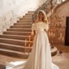 SoDigne Off Shoulder 3D Flower Wedding Dresses A-line Sleeveless Simple Satin Bridal Dress 2025 Long Wedding Gown Robe De Mairee 4 S1245df4ebb99445a935cf0f0cfabc556O Cropped