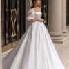 SoDigne 2023 Modern Boho Wedding Dresses Satin Short Sleeves Bow Square Collar Appliques Bride Dress Customized Wedding Gowns 4 S13b15024242b47cda3c0e130d4f462eeD Cropped