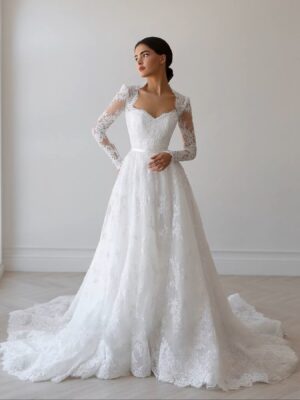 SoDigne A-line Lace Wedding Dress Sweetheart Full Sleeves Bride Dresses 2025 Long Bridal Gowns vestidos de novia Customized 5 S6e95f658c1e148f9b3193d3fb507733ff Cropped