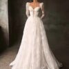 SoDigne A-line Lace Wedding Dresses Sweetheart Full Sleeves Bridal Dress Beach Long Wedding Gown Robe De Mairee Customized 5 S99ddf9f791f4454688490ee5b89b2a3di Cropped