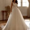SoDigne A-line Tulle Wedding Dresses Square Collar Sleeveless Appliques Bridal Dress Bride Gown Robe De Mairee Customized 4 Sa8458c3abc74452181a7058632341073n Cropped