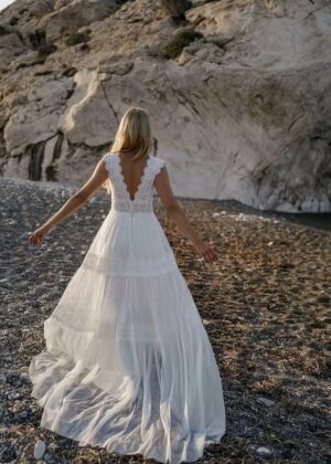 SoDigne A-line Boho Wedding Dresses V-neck Sleeveless Lace/Tulle Bridal Dress Beach Long Wedding Gown Robe De Mairee Customized 6 Saa4ed06448014724b6418508b6f676b0g Cropped
