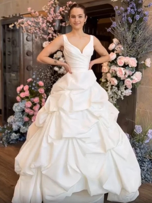 SoDigne Simple Satin A-Line Wedding Dresses Elegant Sleeveless Pleats Bridal Gowns Women Birde Dress Robe De Mariée Customized 3 SoDigne Simple Satin A-Line Wedding Dresses Elegant Sleeveless Pleats Bridal Gowns Women Birde Dress Robe De Mariée Customized - obrazek 3