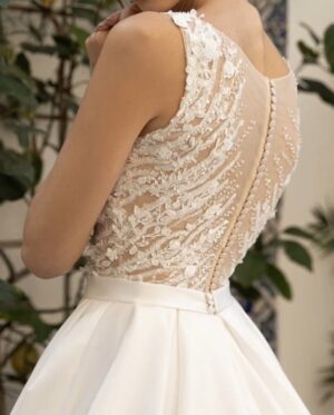 SoDigne Country Wedding Dresses A-line Wedding Gown V-Neck Bride Dress Appliques Satin Bridal Gown Vestido De Novia Customized 7 Sfbf6c25e0f394c69a87fc882a5e96b1eI