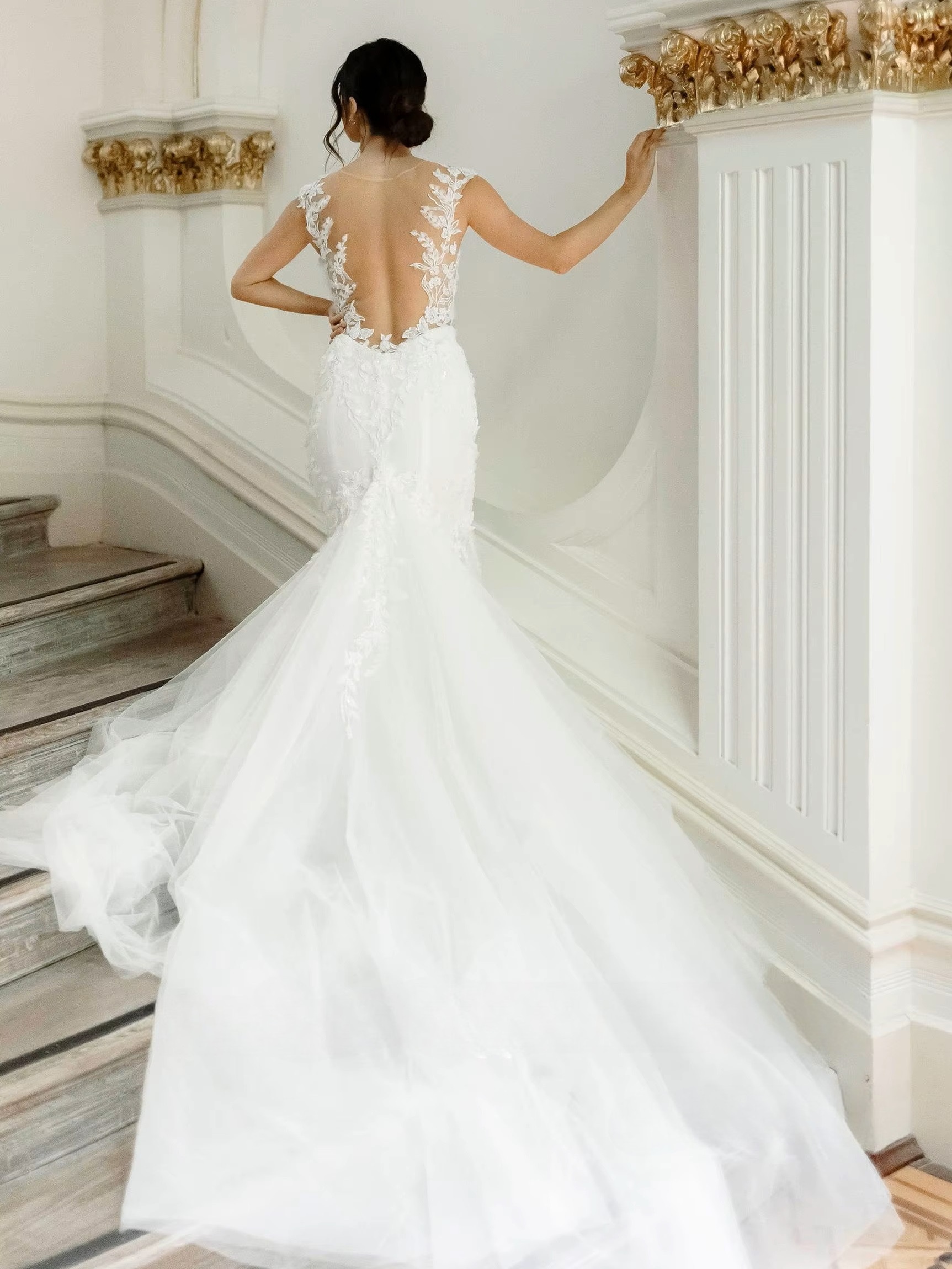 SoDigne Mermaid Boho Tulle Wedding Dresses Sweetheart Sleeveless Appliques Bridal Dress 2025 Long Wedding Gown Robe De Mairee 2 SoDigne Mermaid Boho Tulle Wedding Dresses Sweetheart Sleeveless Appliques Bridal Dress 2025 Long Wedding Gown Robe De Mairee - obrazek 2
