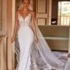 SoDigne Mermaid Lace Appliques Wedding Dresses V-neck Sleeveless Satin Bridal Dress Long Wedding Gown Robe De Mairee Customized 5 S18a9a6b37ba14f7fb4920fac4414fdd2M Cropped