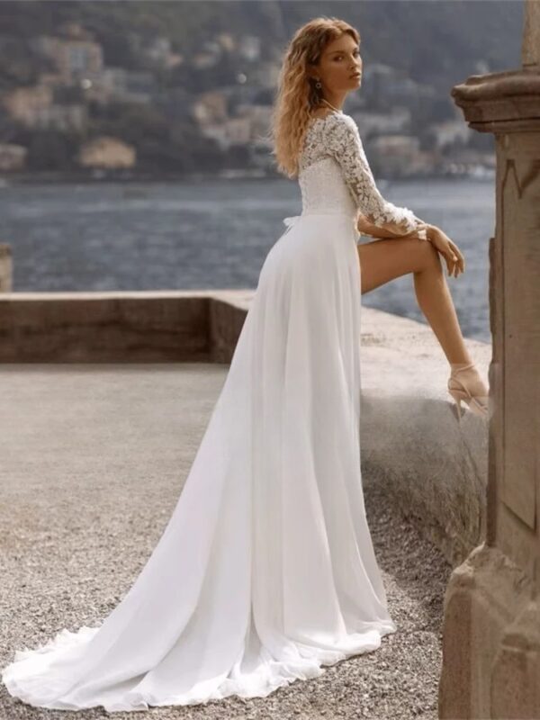 BIGDAY Sweetheart Long Mermaid Wedding Dress Women 2025 Pleat Off The Shoulder Open Back Bridal Gown Vestido De Noiva Customized - obrazek 2