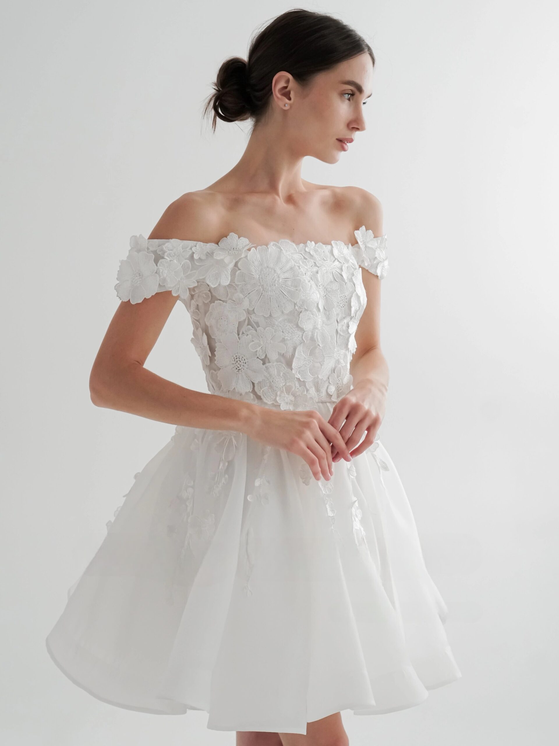 SoDigne A-line Short Wedding Dresses Square Collar Sleeveless Bridal Dress Tulle Princess Wedding Gown 2025 Robe De Mairee 3 SoDigne A-line Short Wedding Dresses Square Collar Sleeveless Bridal Dress Tulle Princess Wedding Gown 2025 Robe De Mairee - obrazek 3
