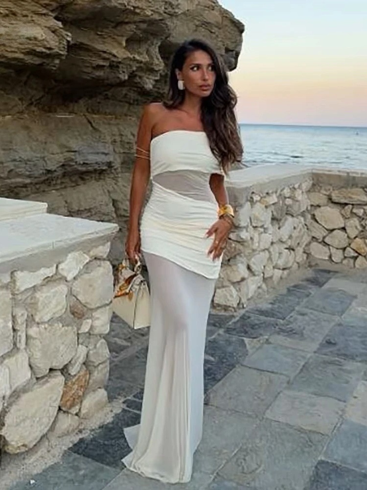 LORIE Lace Beach Wedding Dresses Strapless A-Line Satin Bride Gown Illusion Princess Bridal Dress vestidos de novia Customized 2 LORIE Lace Beach Wedding Dresses Strapless A-Line Satin Bride Gown Illusion Princess Bridal Dress vestidos de novia Customized - obrazek 2