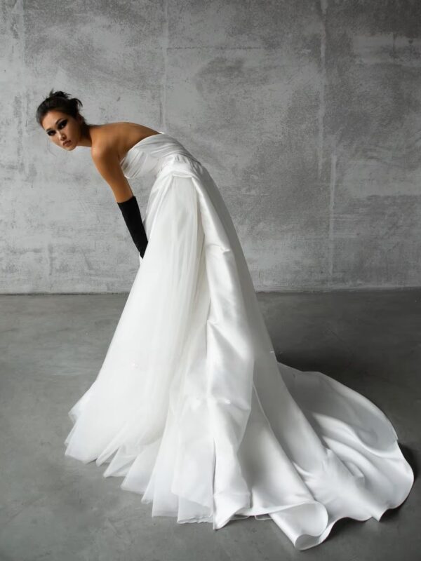 SoDigne A-line Satin Wedding Dress Sweetheart Sleeveless Ruched  Bride Dresses 2025 Bridal Gowns Robe De Mairee Customized - obrazek 2