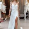 SoDigne Mermaid Satin Wedding Dresses Sleeveless Bridal Dress with Lace Shawl Long Bride Gown vestidos de novia Customized 6 S78889046c4d34ad4938cc9d8ae84ed14U Cropped