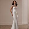 SoDigne Mermaid Lace/Satin Bride Dresses High Neck Short Sleeves Wedding Dress Long Bridal Gowns vestidos de novia Customized 6 S796c25f486854d0c94567fedef75c961v Cropped