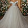 LORIE Vintage Glitter Lace Wedding Dress Ball V-Neck Applique Sparkly 3D Flower Bridal Gown Princess Ball Bride Dress Customized 5 S9228efd4fd23482dbc86e7e90df861b1a Cropped