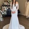 SoDigne Mermaid Satin/Lace Wedding Dresses Off Shoulder Long Sleeves Bridal Dress 2026 Bride Gown vestidos de novia Customized 4 Sa8656245da774e2d8ef3e42d424ac06b8 Cropped