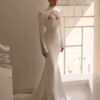 SoDigne Mermaid Simple Wedding Dresses Full Sleeves Satin/Lace Bridal Dress Long Beach Wedding Gown Robe De Mairee Customized 9 Sa88b65515e4b47bb802f7412280d5416j Cropped