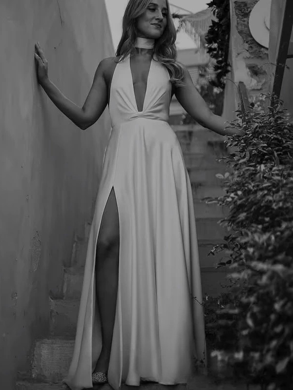 SoDigne Mermaid Simple Wedding Dresses Halter Sleeveless Bridal Dress Beach Long Wedding Gown Robe De Mairee Customized 3 SoDigne Mermaid Simple Wedding Dresses Halter Sleeveless Bridal Dress Beach Long Wedding Gown Robe De Mairee Customized - obrazek 3
