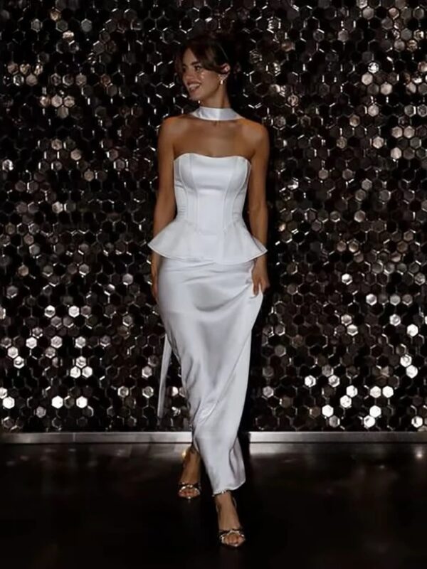 LORIE Corset Mermaid Wedding Dress Elegant Bobycon Two Pieces Strapless Bride Gown 2025 Customized Bride Dress vestidos de novia - obrazek 2