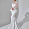 SoDigne Mermaid Satin Bride Dresses Appliques Full Sleeves Wedding Dress Long Bridal Gowns with Bow Robe De Mairee Customized 7 Sb04bb024155246aea77fc973d164ca3fe Cropped