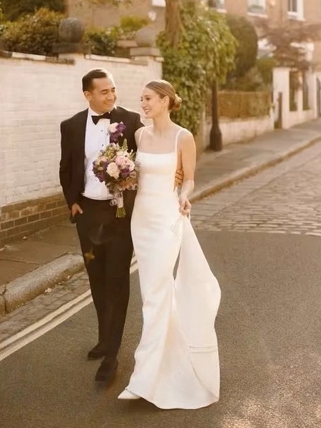SoDigne Mermaid Satin Wedding Dress Square Collar Sleeveless Pearls Bride Dresses 2025 Bridal Gowns vestidos de novia Customized 2 SoDigne Mermaid Satin Wedding Dress Square Collar Sleeveless Pearls Bride Dresses 2025 Bridal Gowns vestidos de novia Customized - obrazek 2