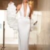 SoDigne Mermaid Wedding Dresses Halter Sleeveless Bridal Dress 3D Flowers Shawl Beach Wedding Gown Robe De Mairee Customized 9 Scf8b1031d9c54b78aa25da62ae6e3ae3y Cropped