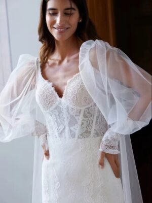 SoDigne Mermaid Boho Wedding Dresses Sweetheart Long Sleeves Lace Bridal Dress 2025 Beach Wedding Gown Robe De Mairee 5 Sd4b97b3c31614c82af7bf23d5dbff4dcu Cropped