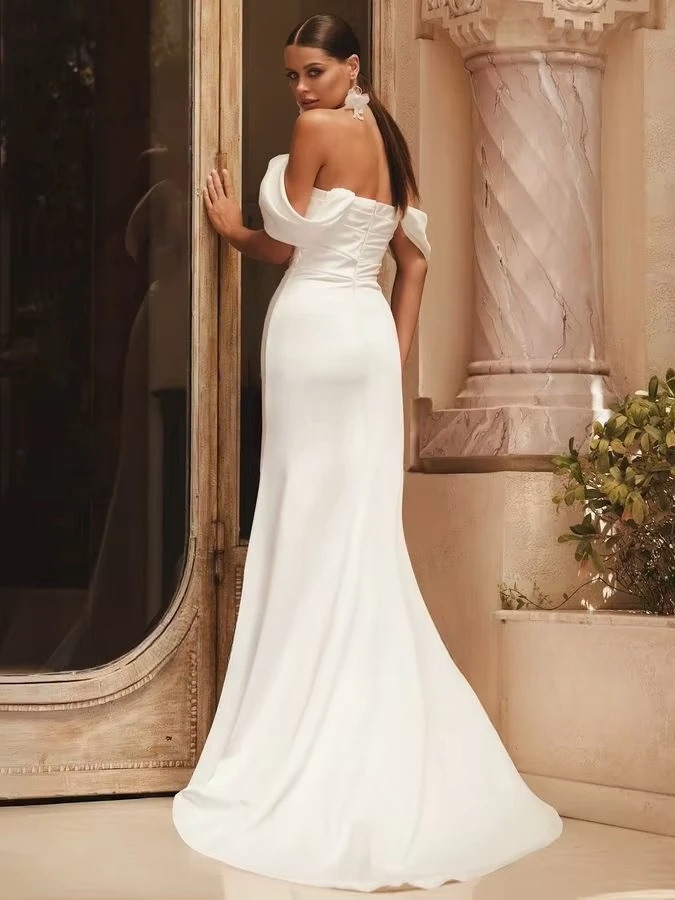 SoDigne Mermaid Off Shoulder Wedding Dresses Strapless Appliques Bride Dress Elegant Bridal Gowns vestidos de novia Customized 2 SoDigne Mermaid Off Shoulder Wedding Dresses Strapless Appliques Bride Dress Elegant Bridal Gowns vestidos de novia Customized - obrazek 2