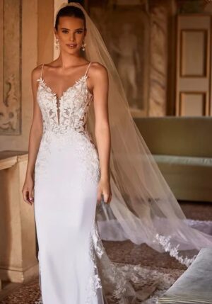 SoDigne Mermaid Lace Appliques Wedding Dresses V-neck Sleeveless Satin Bridal Dress Long Wedding Gown Robe De Mairee Customized 6 Se6f36c682d9647eaa3c0c797dc219382Z Cropped