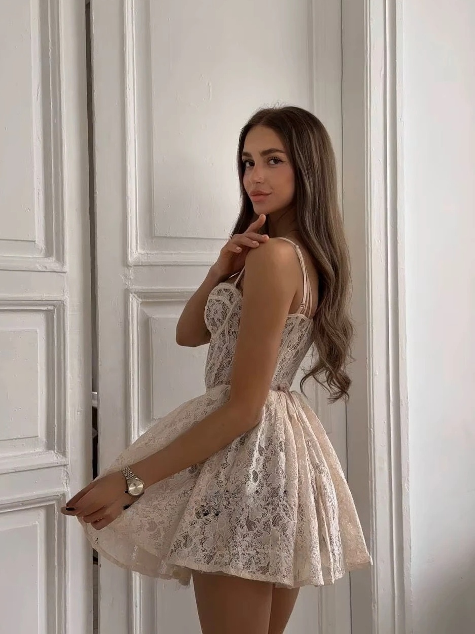 SoDigne A-line Lace Mini Wedding Dress Sweetheart Sleeveless Bride Dresses Beach Bridal Gowns vestidos de novia Customized 2 SoDigne A-line Lace Mini Wedding Dress Sweetheart Sleeveless Bride Dresses Beach Bridal Gowns vestidos de novia Customized - obrazek 2